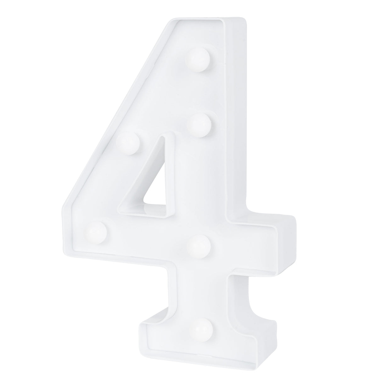 Sign, LED Marquee, 8.75 Inch, Number 4, White,1 - 1 EACH