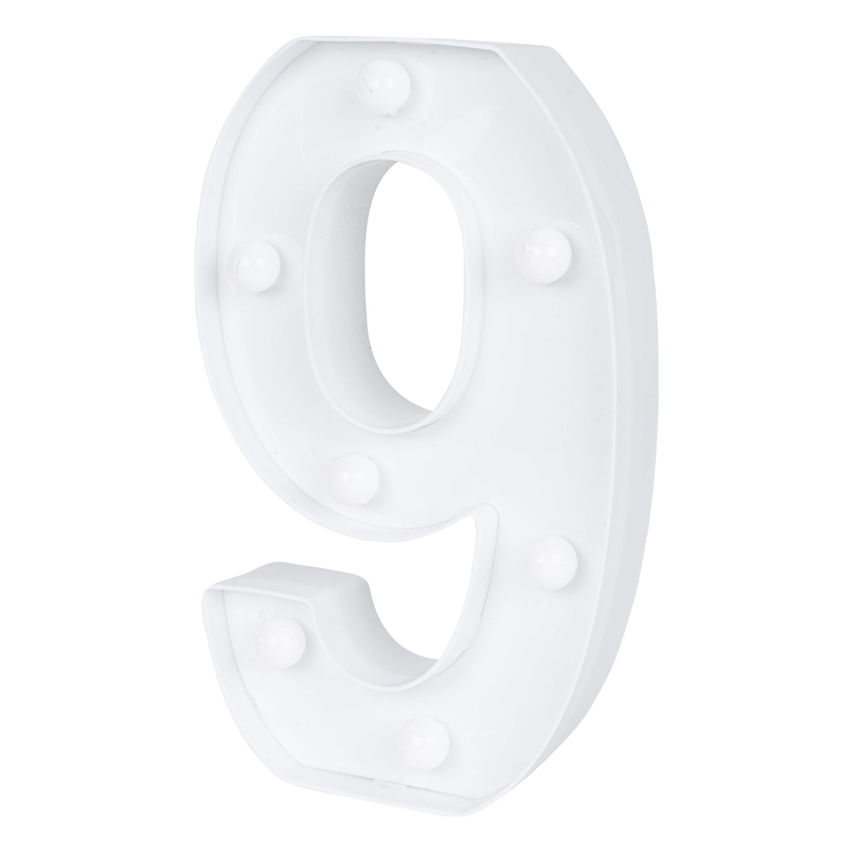 Sign, LED Marquee, 8.75 Inch, Number 9, White,1 - 1 EACH