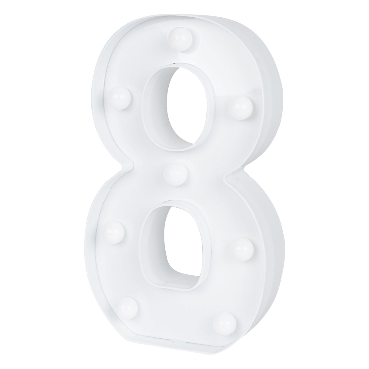 Sign, LED Marquee, 8.75 Inch, Number 8, White,1 - 1 EACH