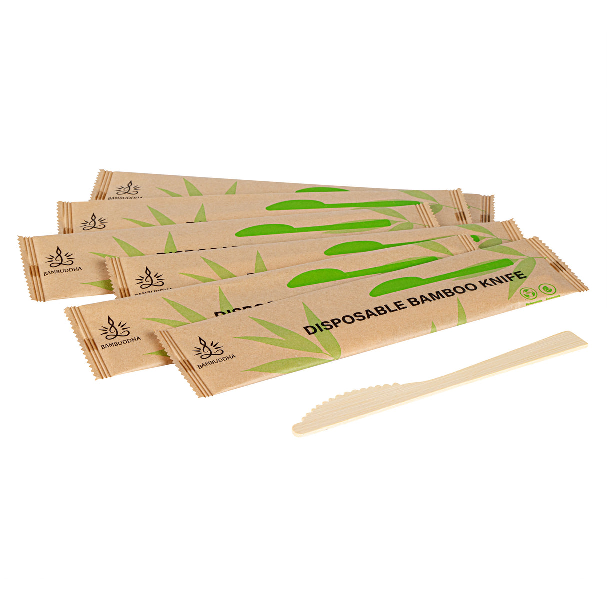 Knives, Bambuddha, Bamboo, Natural, 7 x 0.75 Inch, Kraft Paper Pouch,100 - 1 EACH