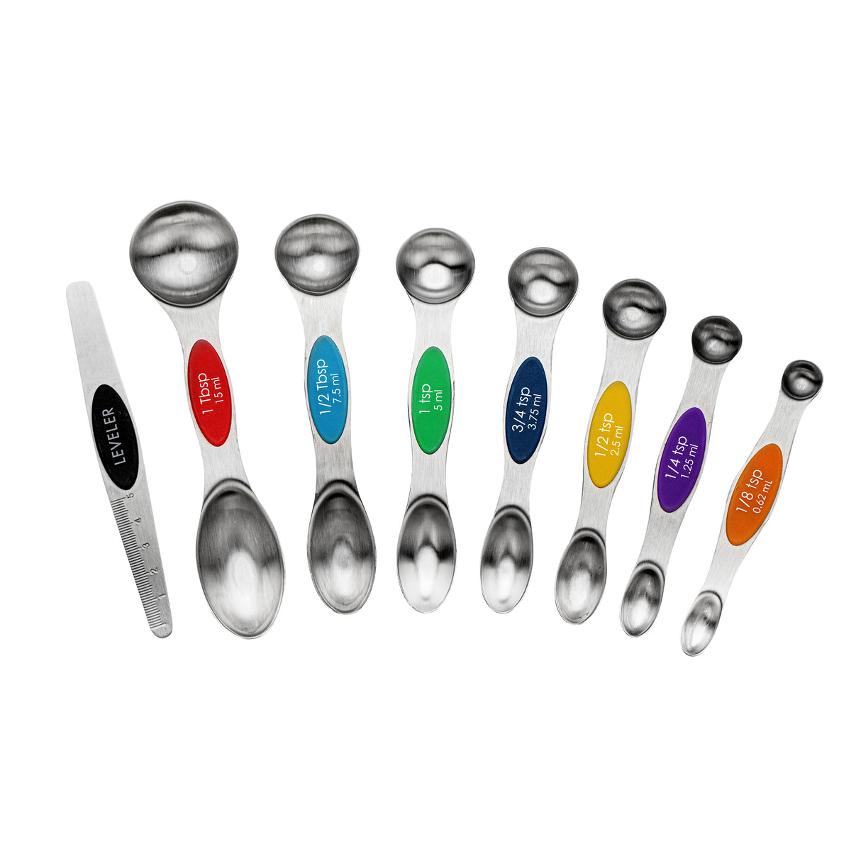 Spoon Set, Measuring, Met Lux, 8-Piece, Stainless Steel, Magnetic,1 - 1 EACH