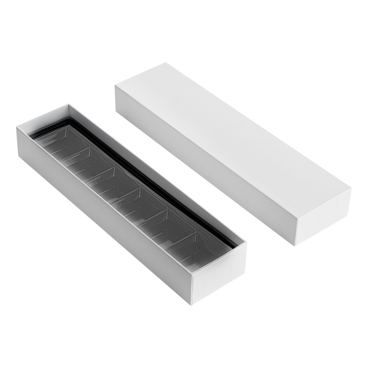 Boxes, 6-Compartment Candy & Chocolate, Sweet Vision, Paper, White, 10.75 x 2.75 x 1.5 Inch, Rectangular,10 - 1 EACH