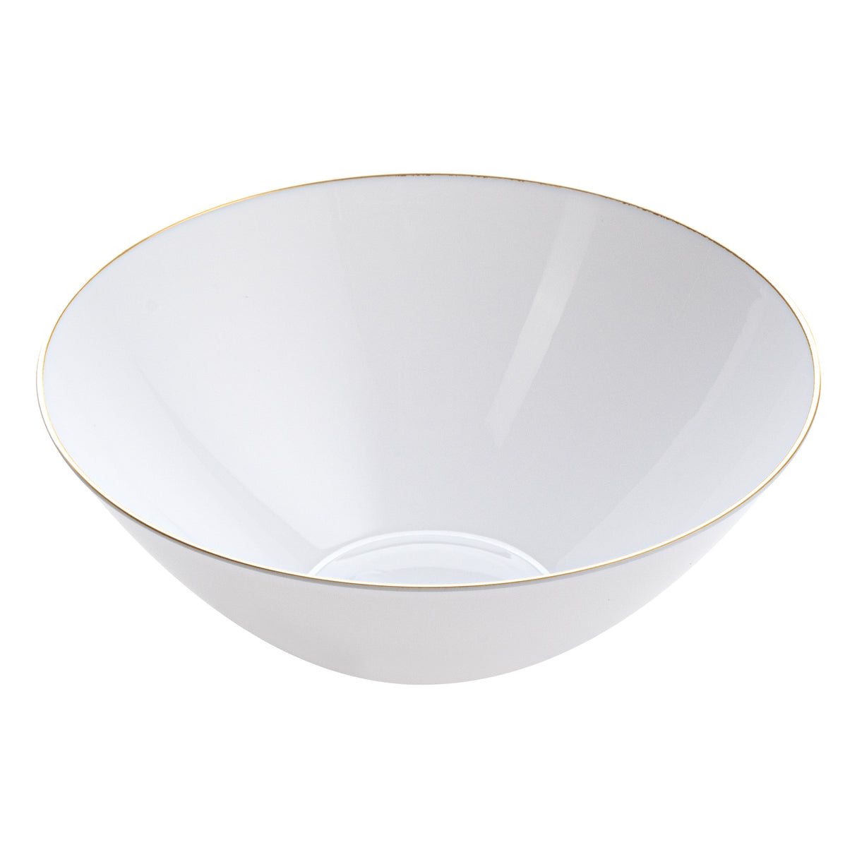 Bowls, Moderna 6 Ounce, Plastic, White with Gold-Rim, Round, 4.75 x 4.75 x 1.75 Inch,20 - 1 EACH