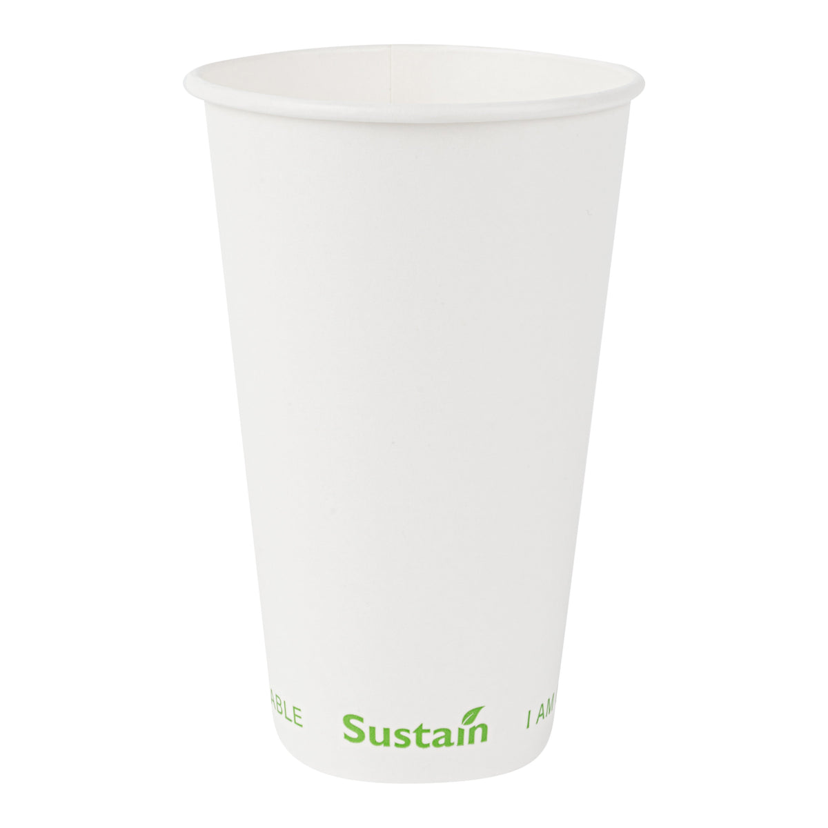 Cups, Cold, Sustain 16 Ounce, PLA-Lined Paper, White, 3.5 x 3.5 x 5.5 Inch, 1 Each,50 - 1 COUNT