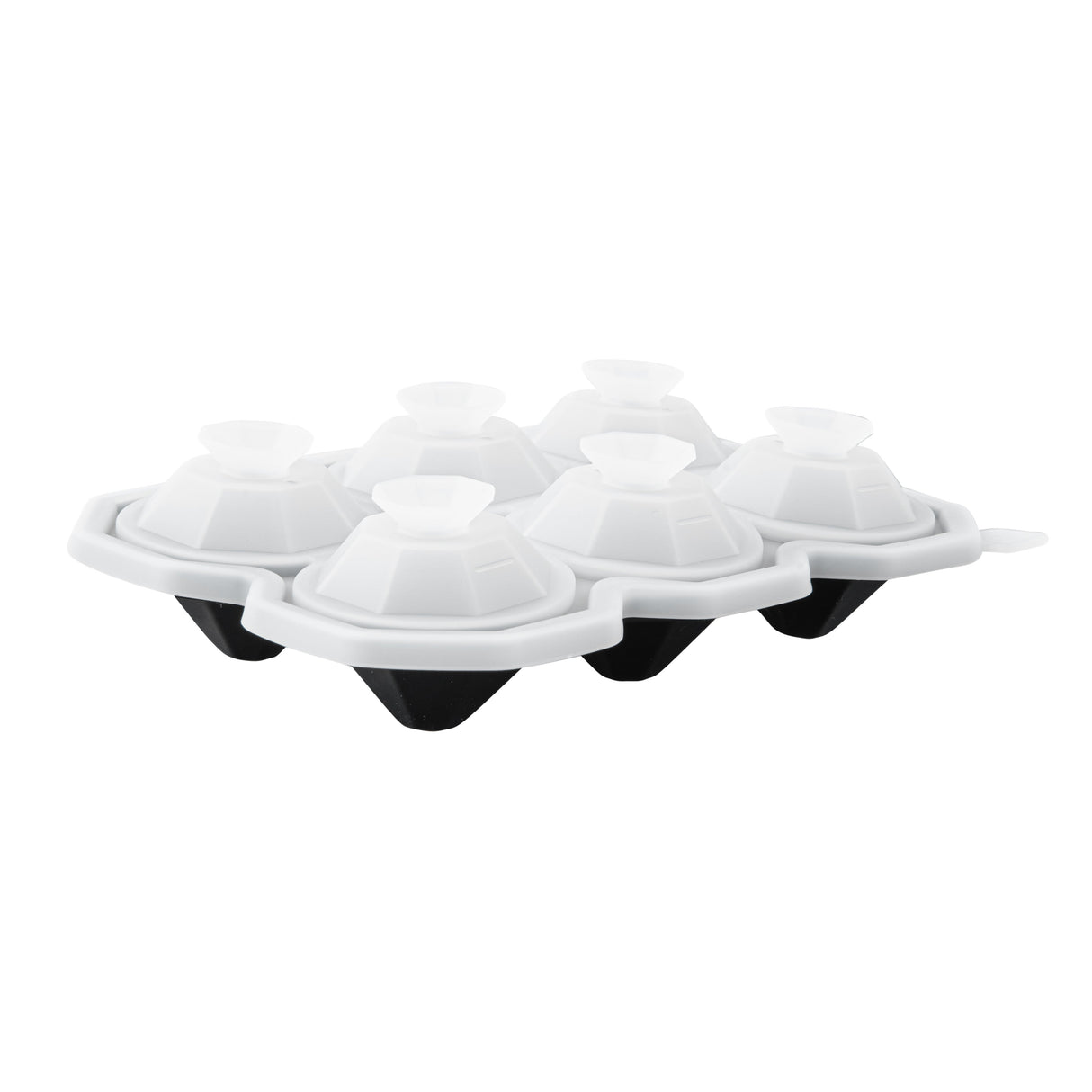Mold, Ice, 6 Compartment, Diamond, Black, Silicone,1 - 1 EACH