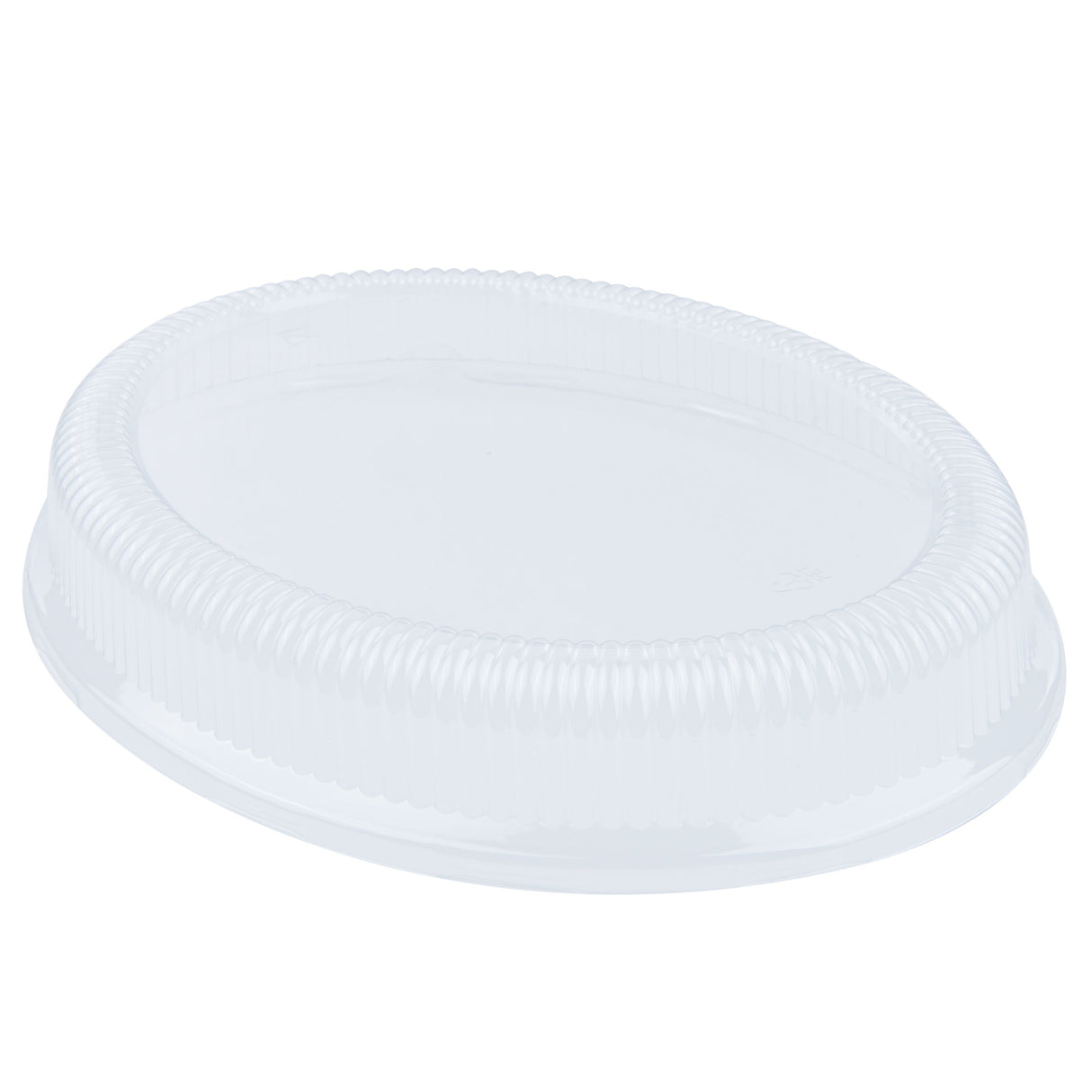 Lids, Dome, Oval, Plastic Ripple, Clear, for Bagasse Large Plate,100 - 1 EACH