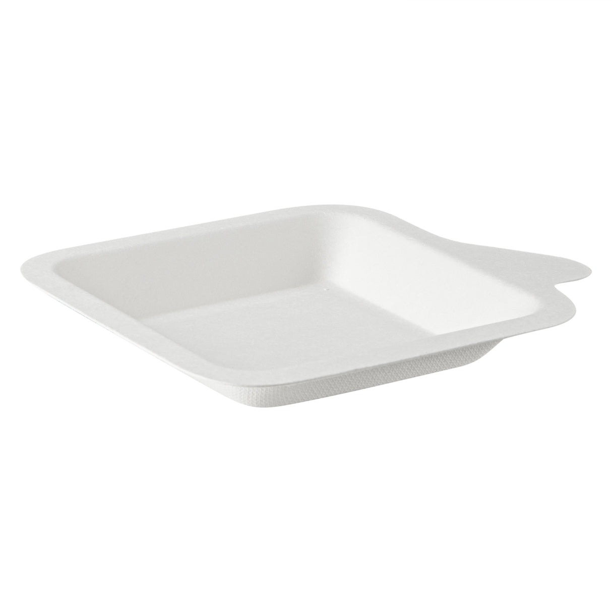 Plates, Pulp Safe 4.25 x 5 x 0.5 Inch, Sugarcane & Bagasse, White, Square,100 - 1 EACH