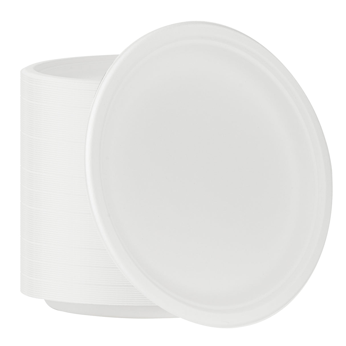 Plates, Pulp Safe 10.25 x 10.25 x 0.75 Inch, Sugarcane & Bagasse, White, Round,100 - 1 EACH