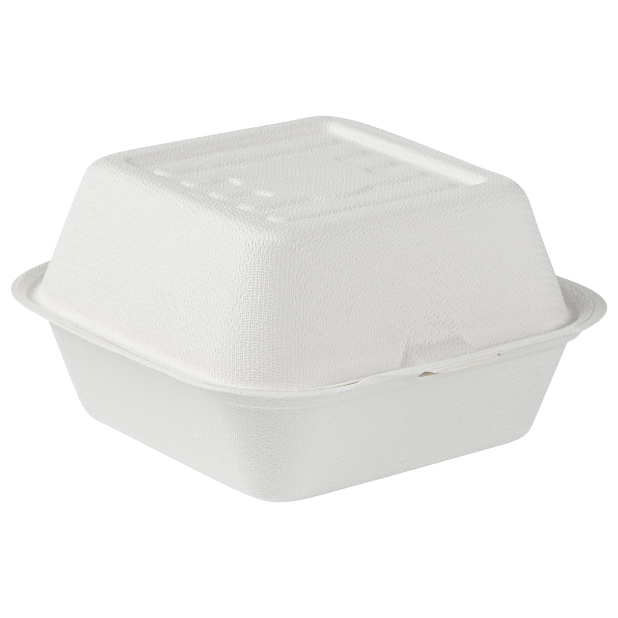 Containers, Pulp Safe 15 Ounce, Sugarcane & Bagasse, White, 6 x 6 x 3 Inch, Clamshell,100 - 1 EACH