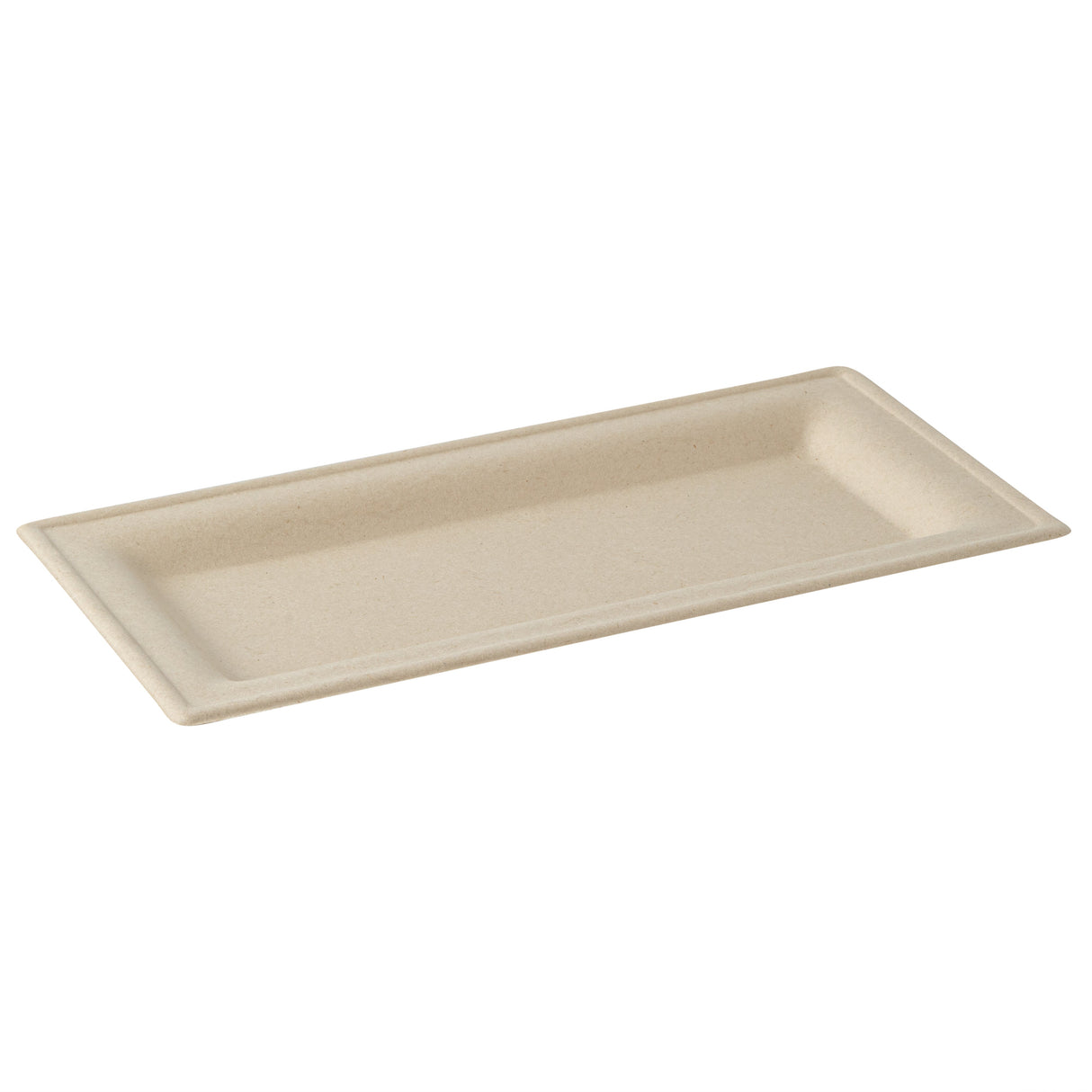 Plates, Pulp Safe 10 x 5 x 0.5 Inch, Sugarcane & Bagasse, Natural, Rectangular,100 - 1 EACH