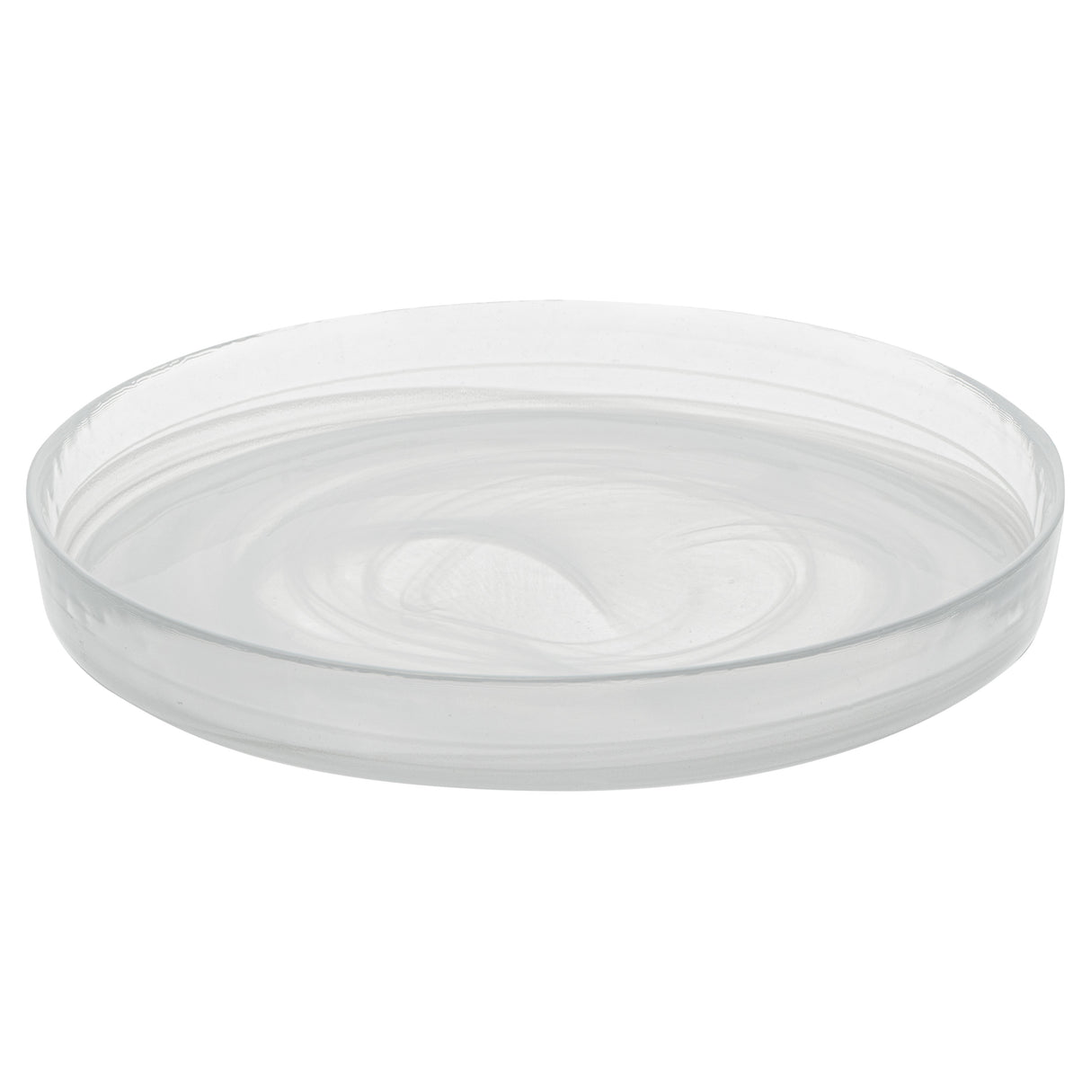 Plates, Vetri 8.25 x 8.25 x 1 Inch, Glass, White Alabaster, Round,6 - 1 EACH