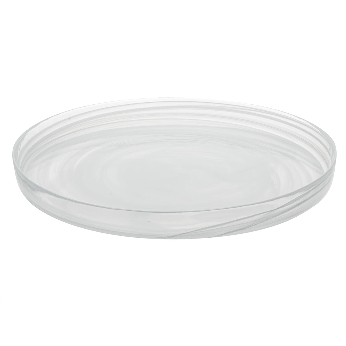 Plates, Vetri 13 x 13 x 1.5 Inch, Glass, White Alabaster, Round,6 - 1 EACH