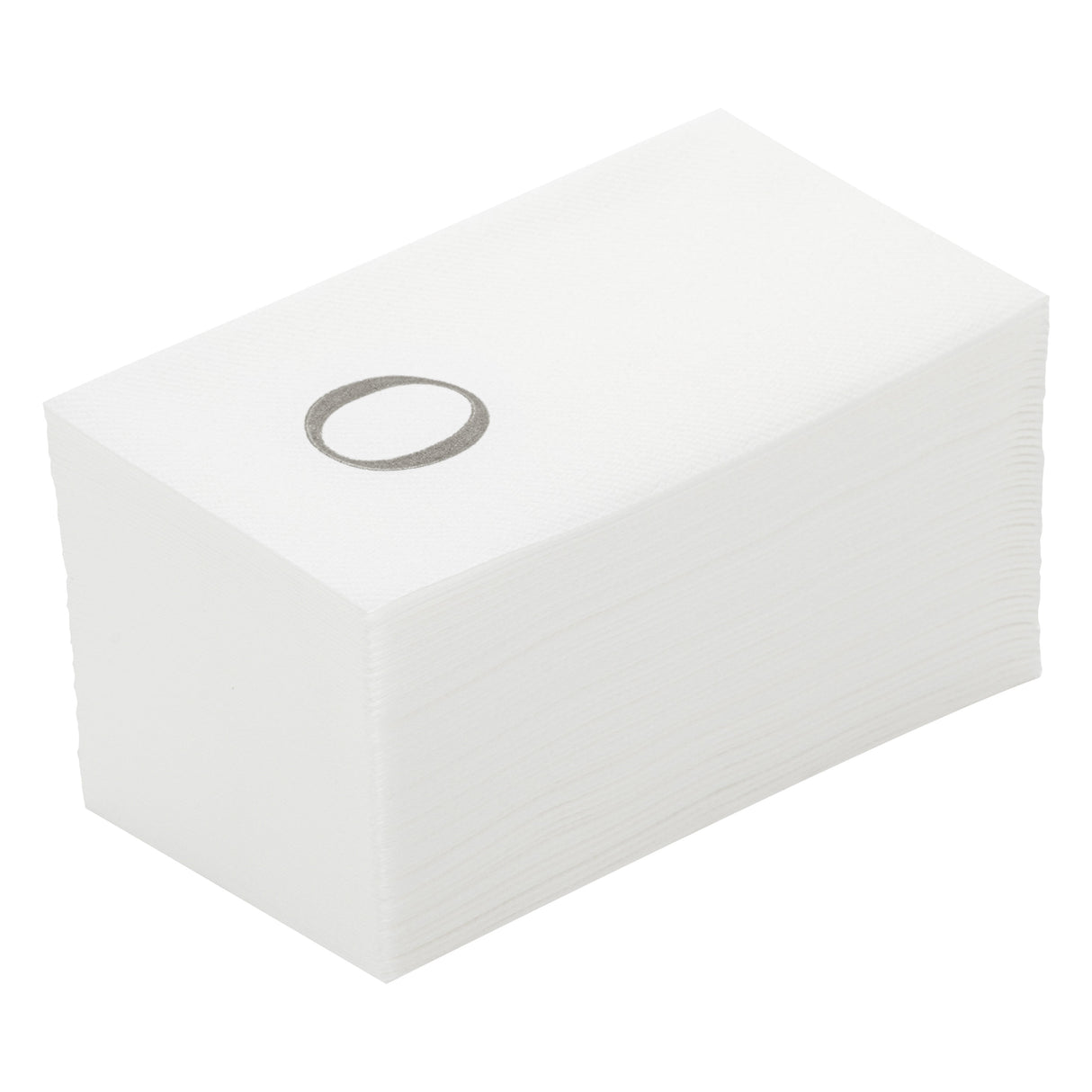 Towels, Guest, Luxenap, Linen-Like, White, with Silver Sans Serif Letter O, Air Laid, 15.75 x 8 Inch,2000 - 1 EACH