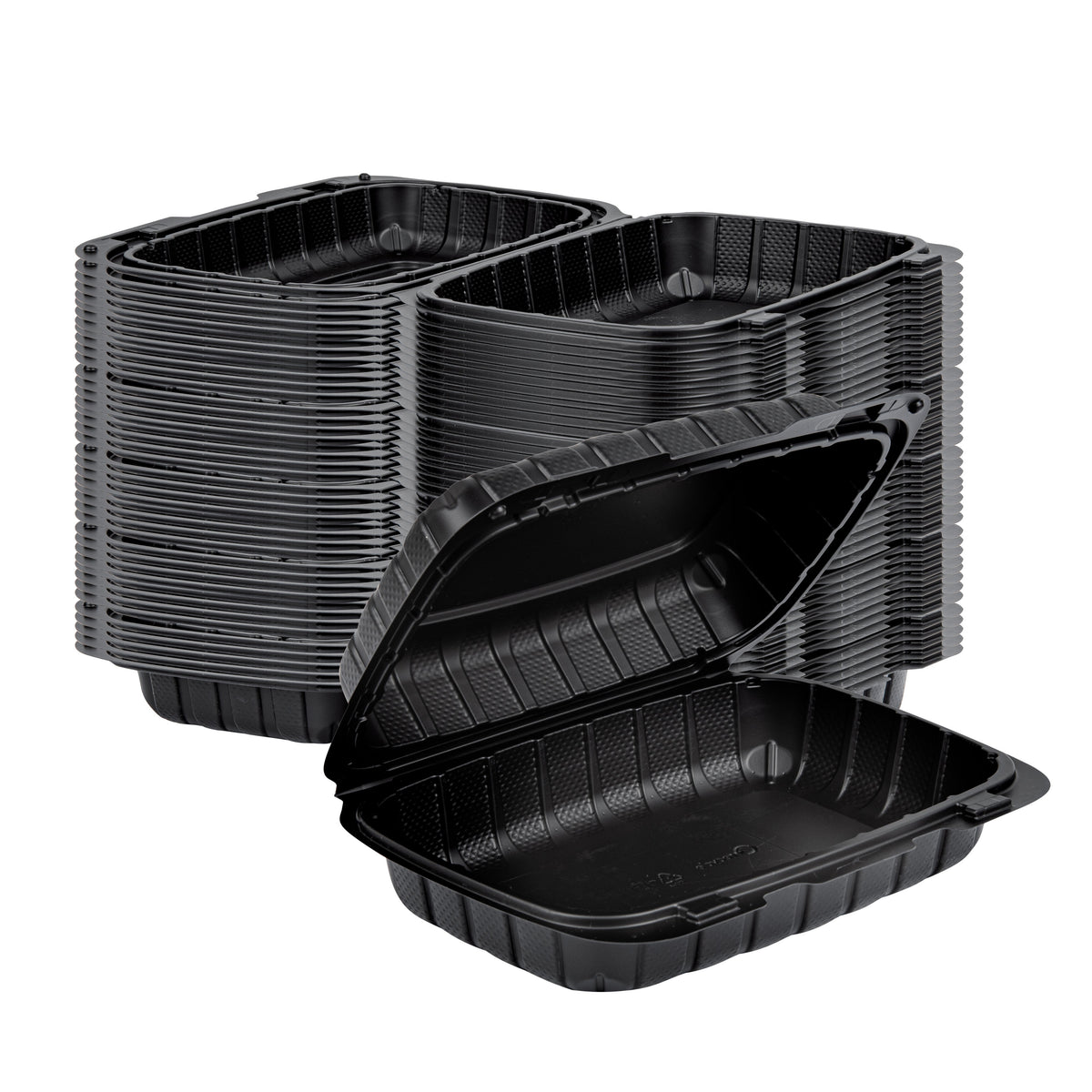 Containers, Thermo Tek 30 Ounce, Mineral-Filled Plastic, Black, 9 x 6 x 3 Inch, Clamshell, 1 Each,100 - 1 COUNT