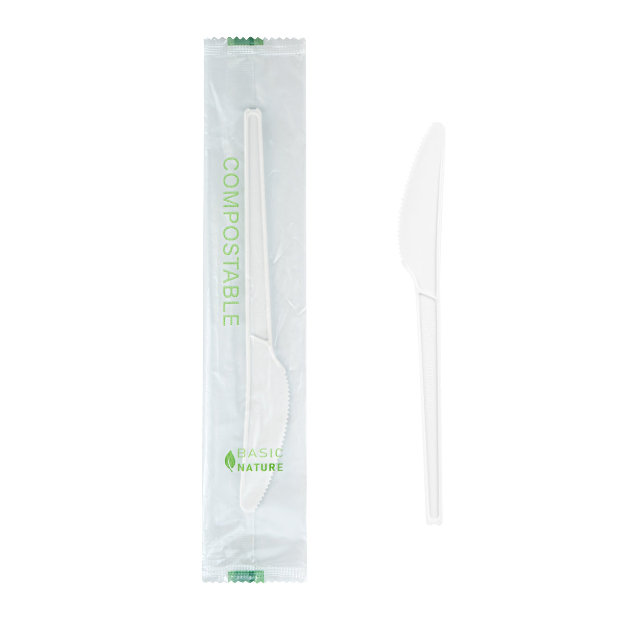 Knives, Basic Nature, Plastic, White, 6.5 Inch, CPLA, Heat-Resistant,250 - 1 EACH