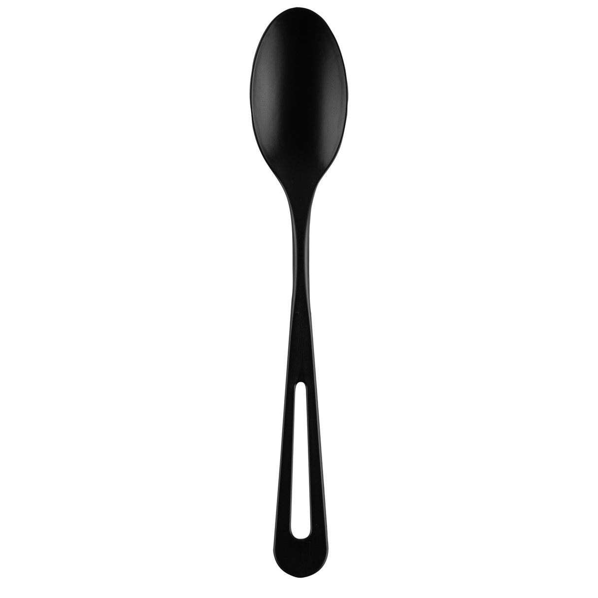 Spoons, Basic Nature, Plastic, Black, CPLA, 7.5 Inch, Heat-Resistant,250 - 1 EACH