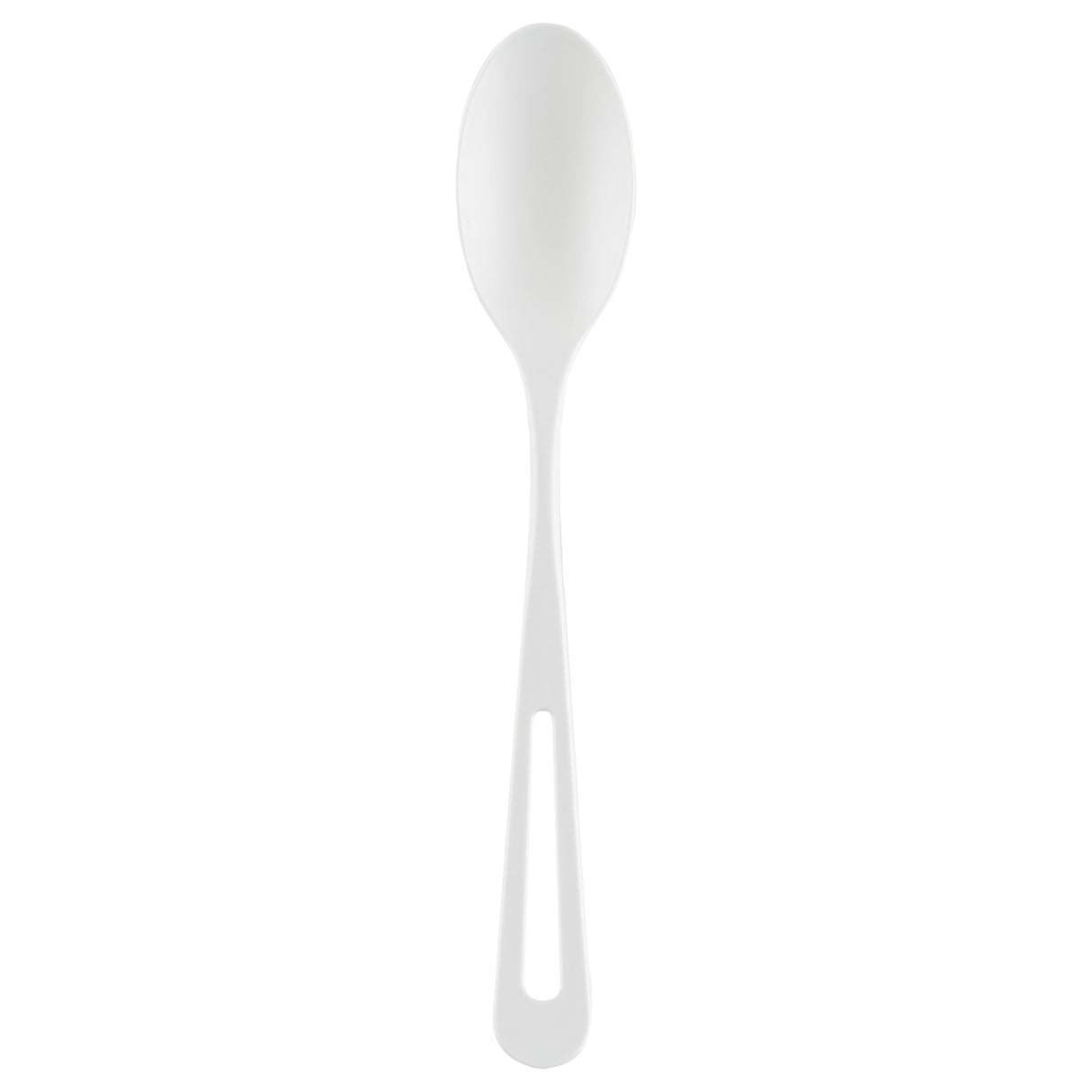Spoons, Basic Nature, Plastic, White, CPLA, 7.5 Inch, Heat-Resistant,250 - 1 EACH