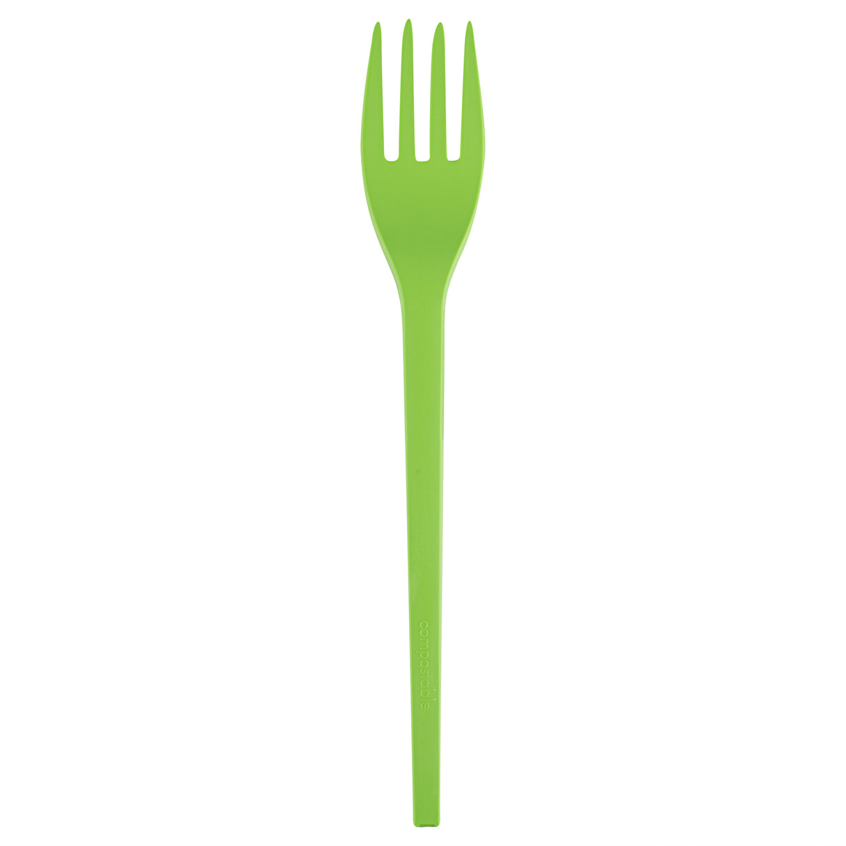 Forks, Basic Nature, Plastic, Green, 6.5 Inch, CPLA, Heat-Resistant,250 - 1 EACH