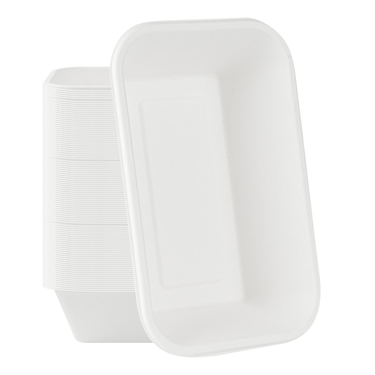Containers, Pulp Safe 32 Ounce, Sugarcane & Bagasse, White, 8.25 x 5.5 x 2.25 Inch,100 - 1 EACH