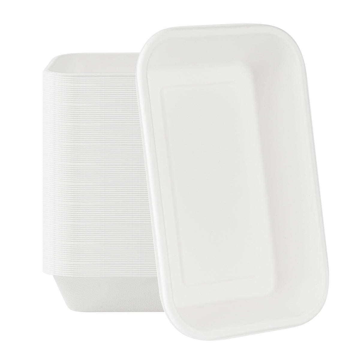 Containers, Pulp Safe 24 Ounce, Sugarcane & Bagasse, White, 8.25 x 5.5 x 1.5 Inch,100 - 1 EACH