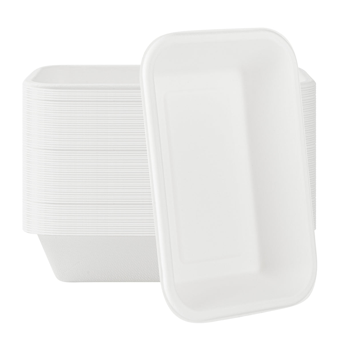 Containers, Pulp Safe 16 Ounce, Sugarcane & Bagasse, White, 7 x 4.5 x 1.5 Inch,100 - 1 EACH