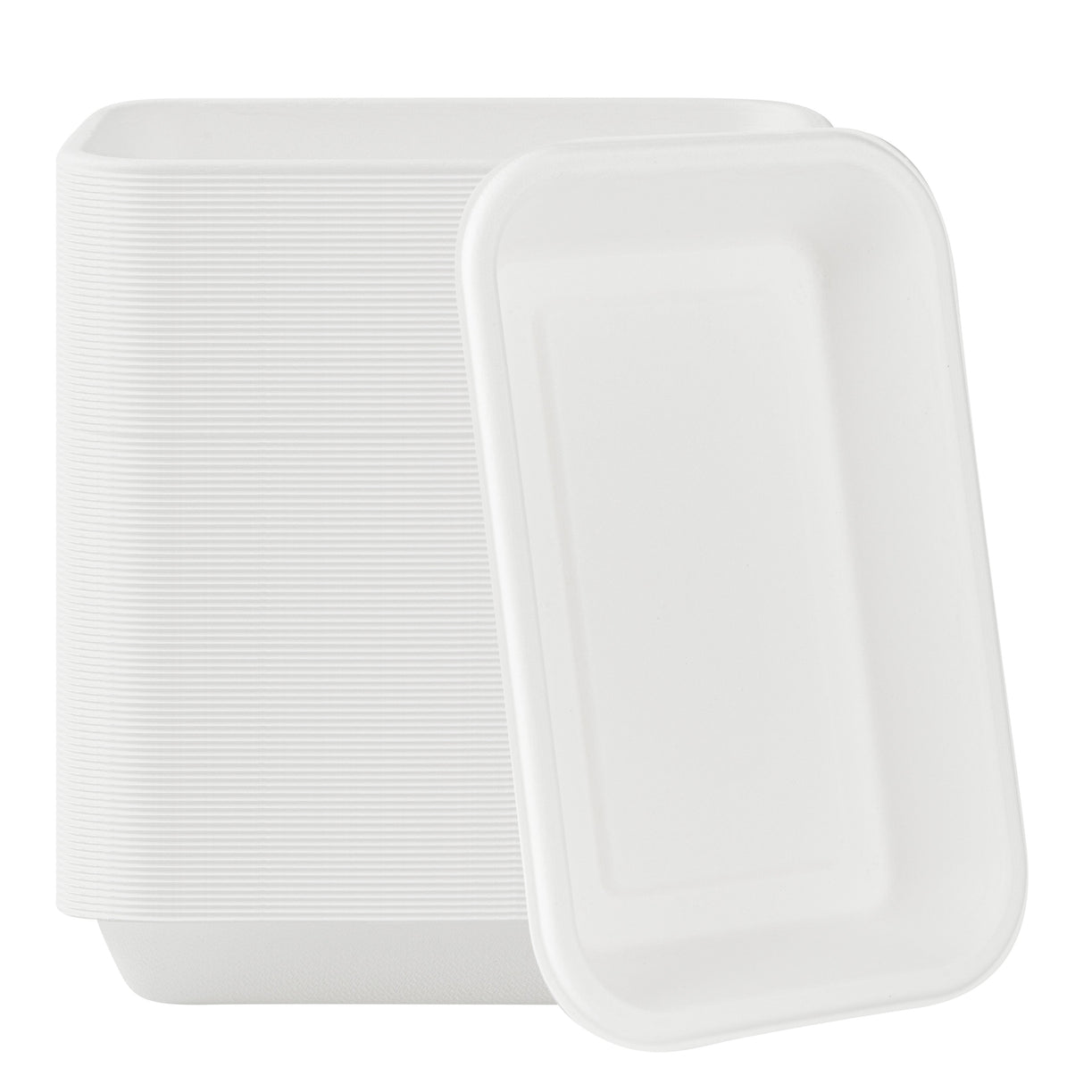 Containers, Pulp Safe 12 Ounce, Sugarcane & Bagasse, White, 7 x 4.5 x 1 Inch,100 - 1 EACH
