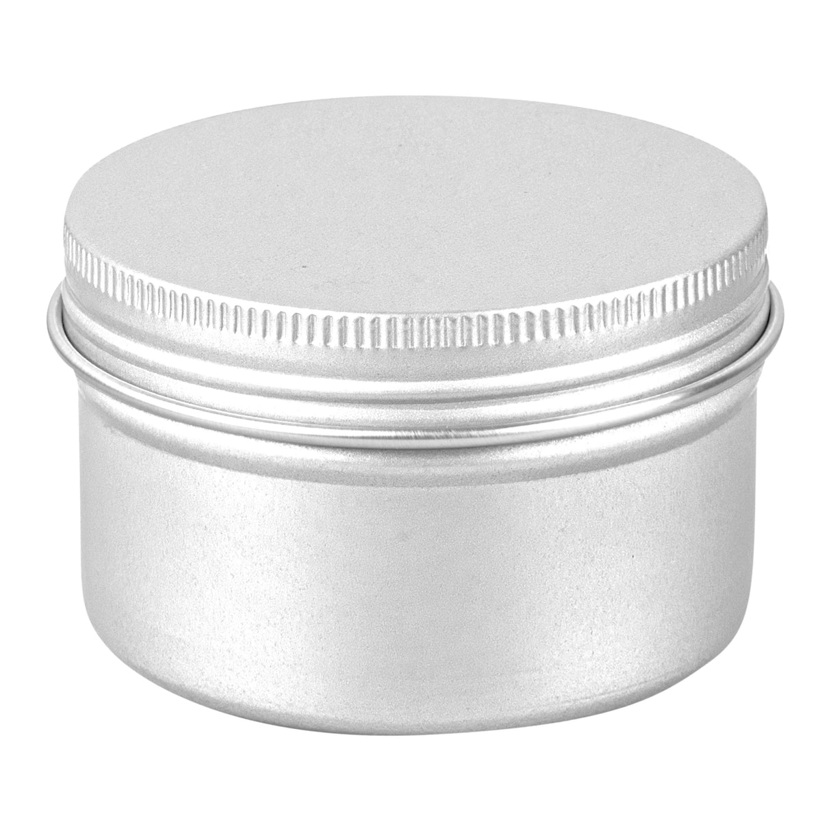 Containers, RW Base 4 Ounce, Tin, Silver, Round, with Screw Lid,100 - 1 EACH
