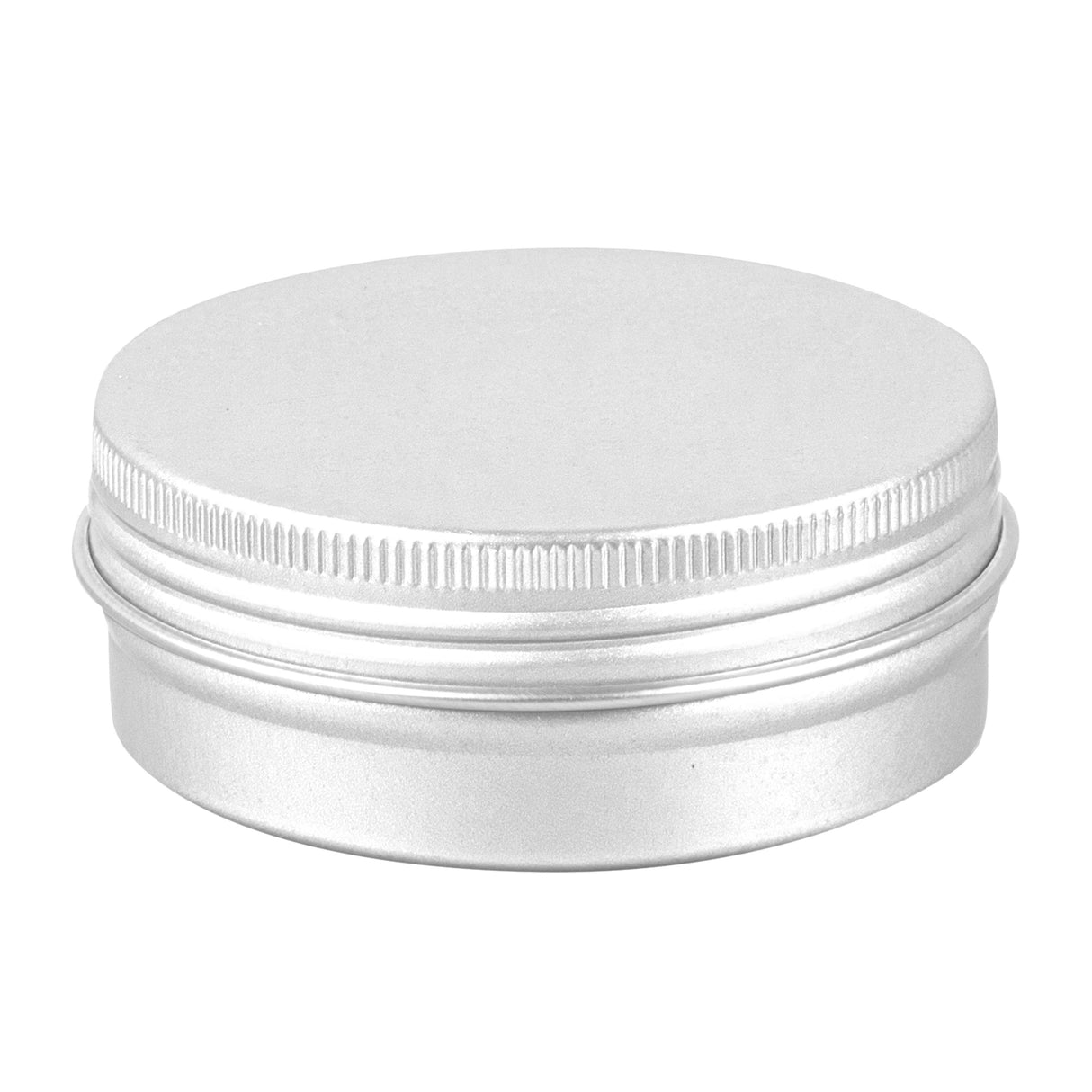 Containers, RW Base 2 Ounce, Tin, Silver, Round, with Screw Lid,100 - 1 EACH