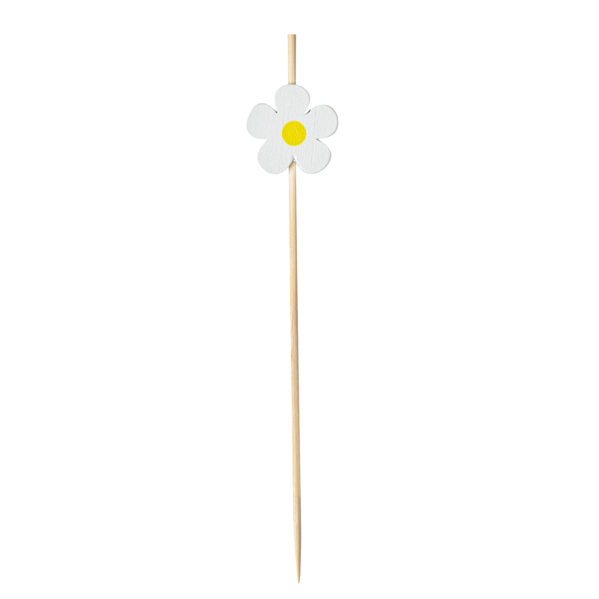 Skewers, 4.75 Inch, Bamboo, White Daisy,100 - 1 EACH