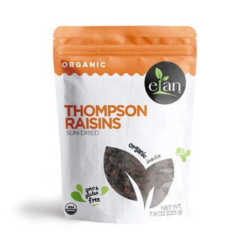 Raisins, Thompson, Sun-Dried, Organic,8 - 225 Gram Avg