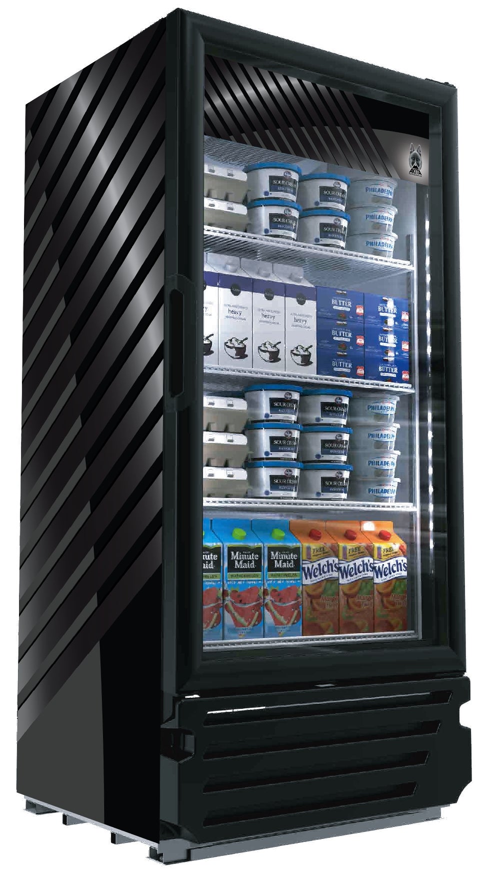 Cooler, Merchandiser, 10 Cubic Foot, Glass, Single Door,1 - 1 EACH