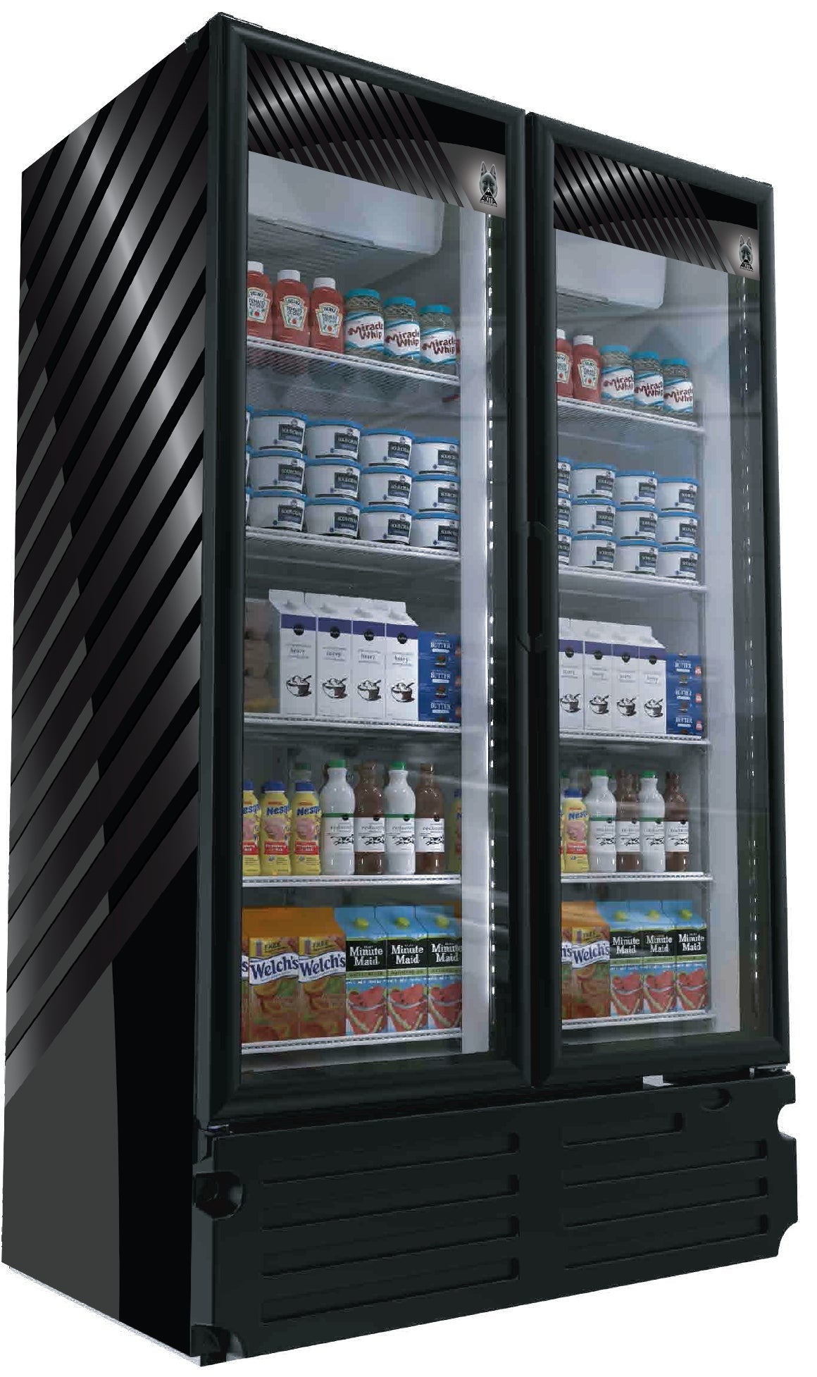 Cooler, Merchandiser, 37 Cubic Foot, Glass, 2-Drawer,1 - 1 EACH