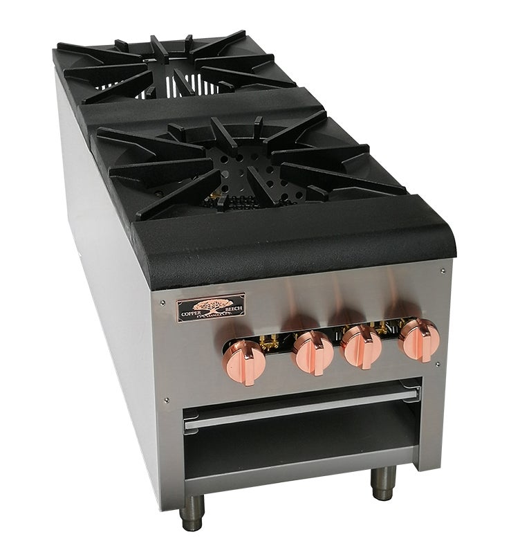 Range, Stock Pot, Two Burner, Adjustable Legs, 55,000 BTU, with Gas Regulator,1 - 1 EACH