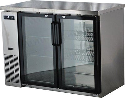 Refrigerator, Back Bar, 48 Inch, Glass, Stainless Steel,1 - 1 EACH