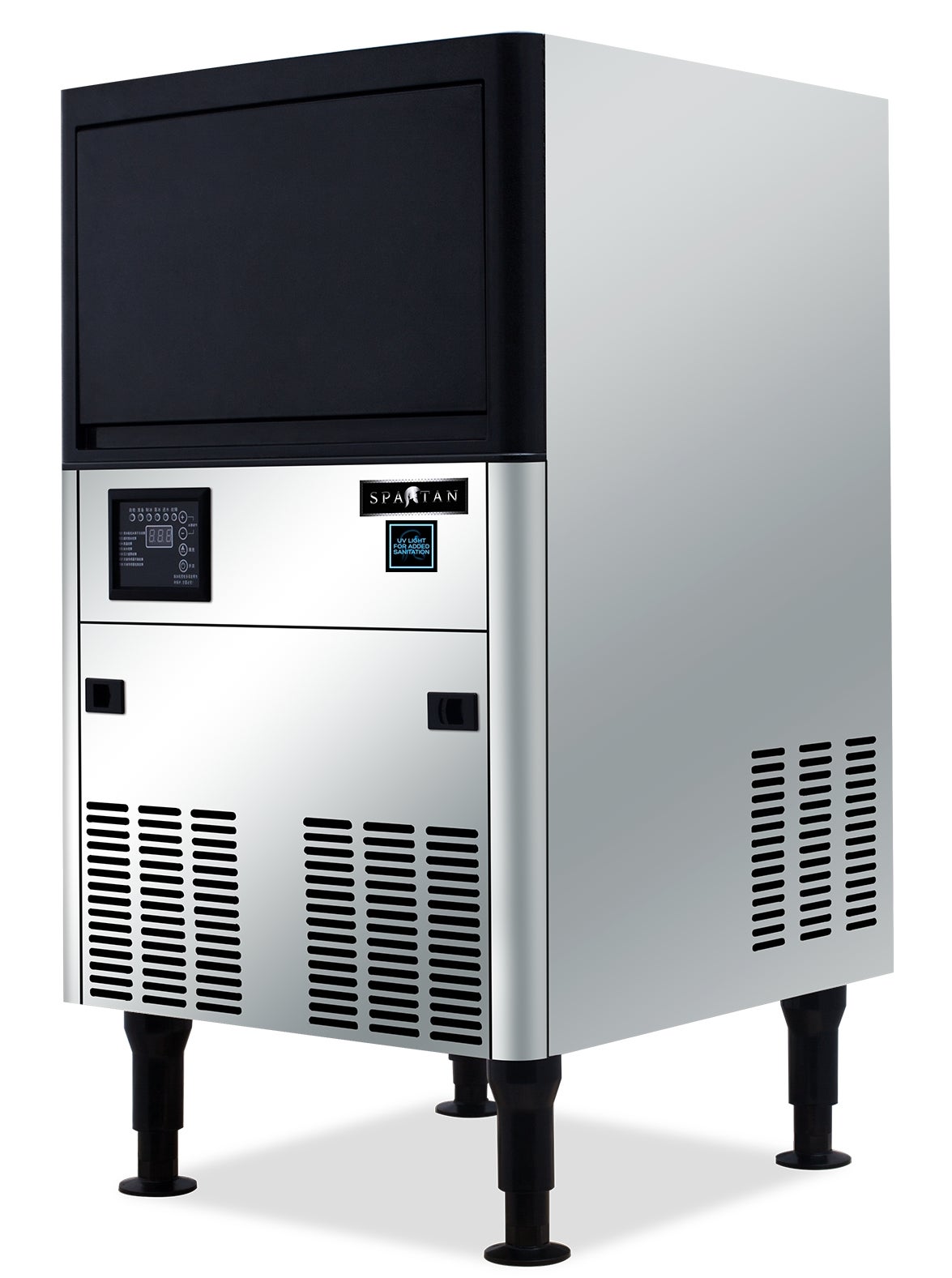 Ice Machine, Undercounter, 120 Pound, Half-Cube, with 40 Pound Bin, Air Cooled, Stainless Steel,1 - 1 EACH
