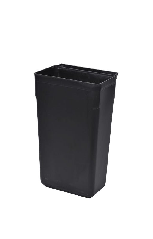 Container, Trash, 13 x 9.5 x 22 Inch, Attachable, Black, Plastic, Heavy-Duty, for Rolling Utility Cart,1 - 1 EACH
