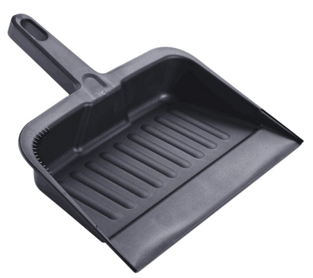 Dustpan, Handheld, Plastic, 13 x 12.25 x 2.75 Inch, Black,1 - 1 EACH
