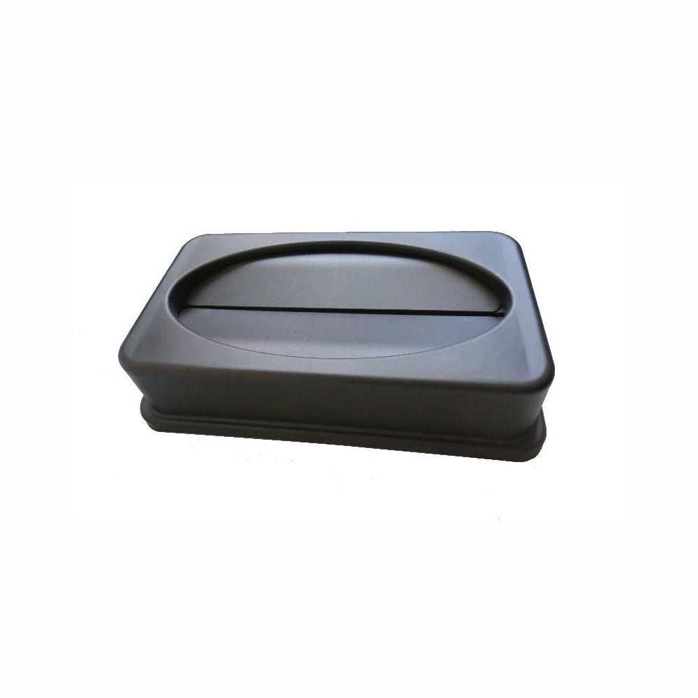 Lid, Trash Receptacle, Rectangular, Swing Top, Black, 20.25 x 11.5 x 5 Inch, Fits 23 Gallon Slim Trash Receptacle,1 - 1 EACH