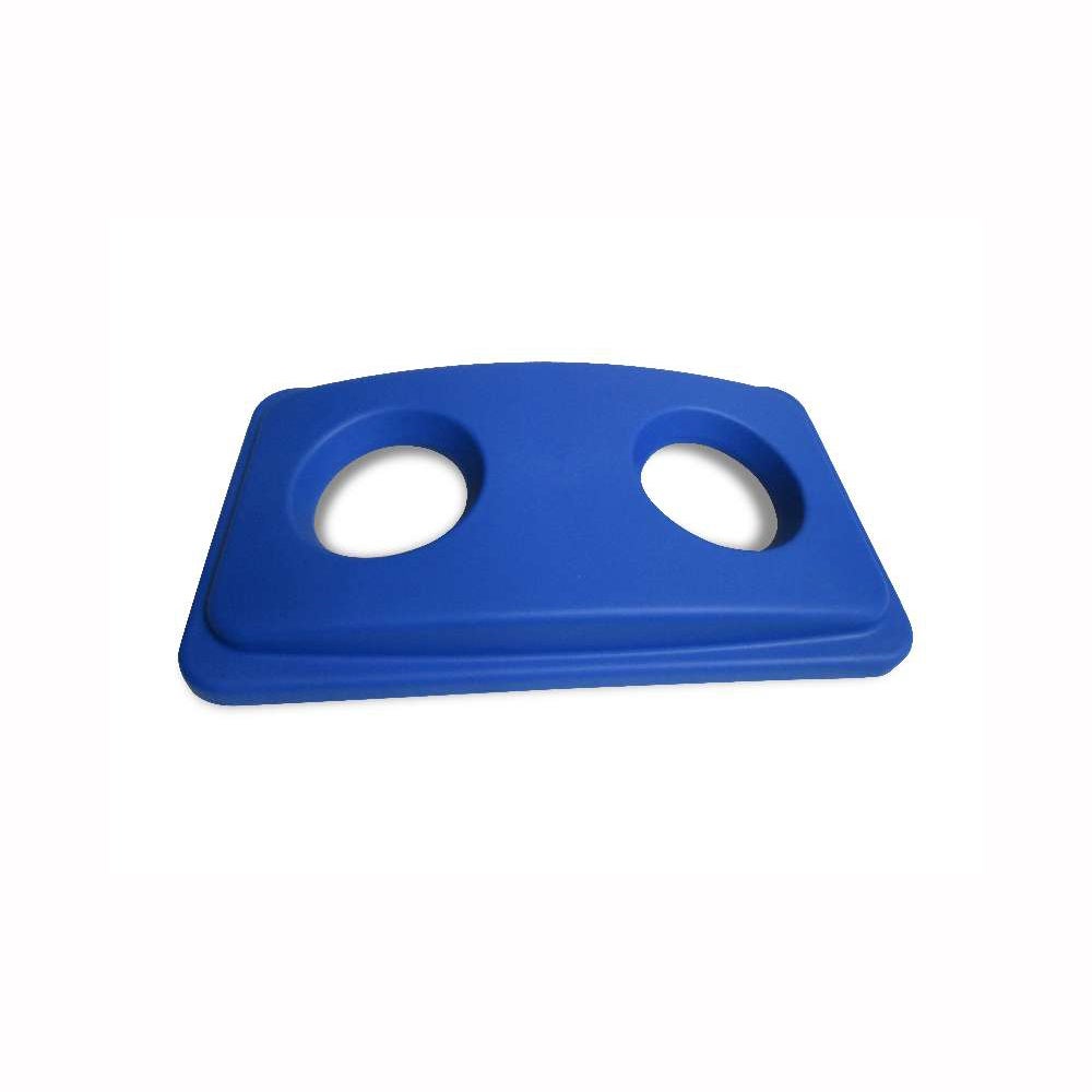 Lid, Bottle Recycling Receptacle, Rectangular, Blue, 22 x 11.5 x 3 Inch, Fits 23 Gallon Slim Trash Receptacle,1 - 1 EACH