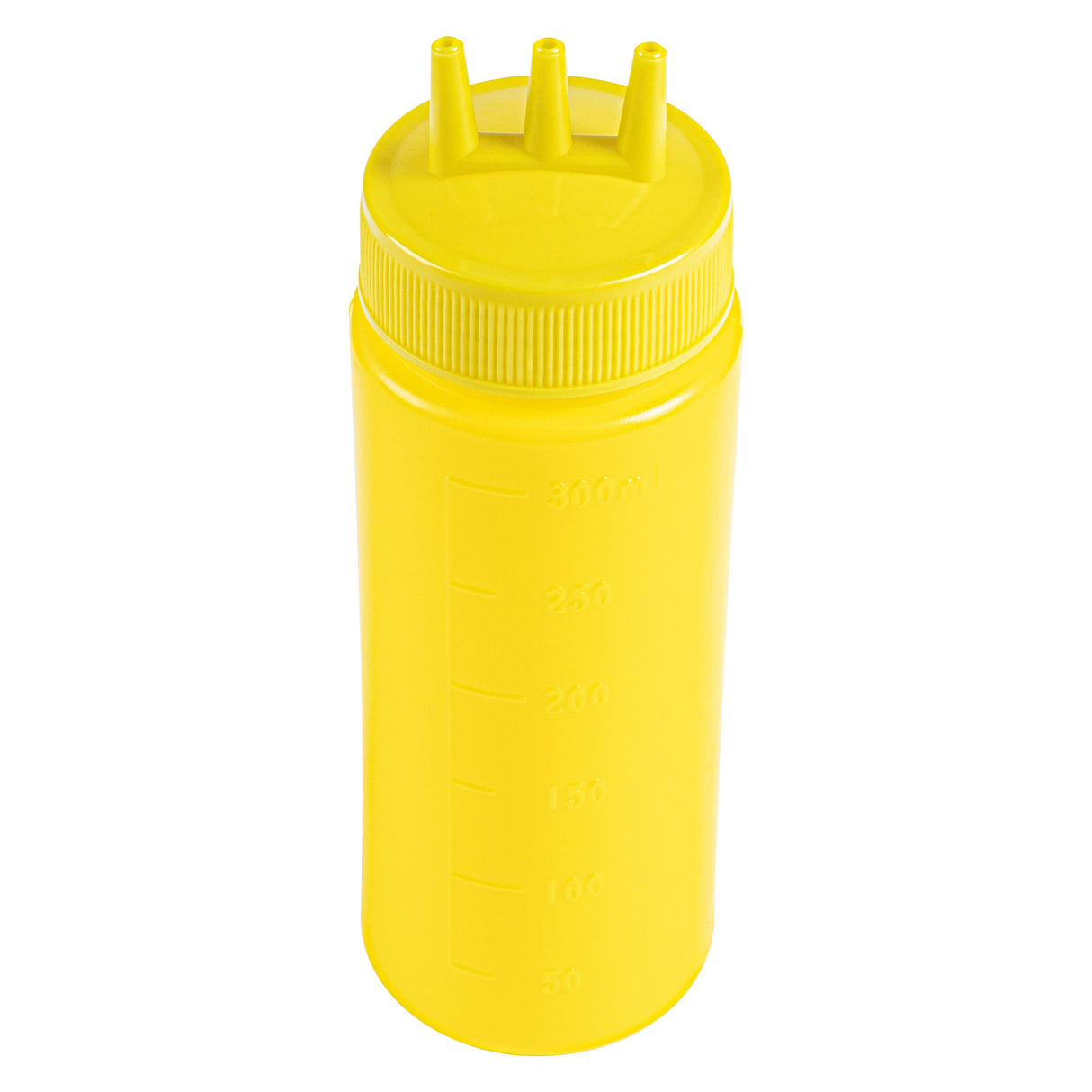 Bottles, Squeeze, 12 Ounce, Yellow, Plastic, with Triple Dispersion Tip,1 - 6 COUNT