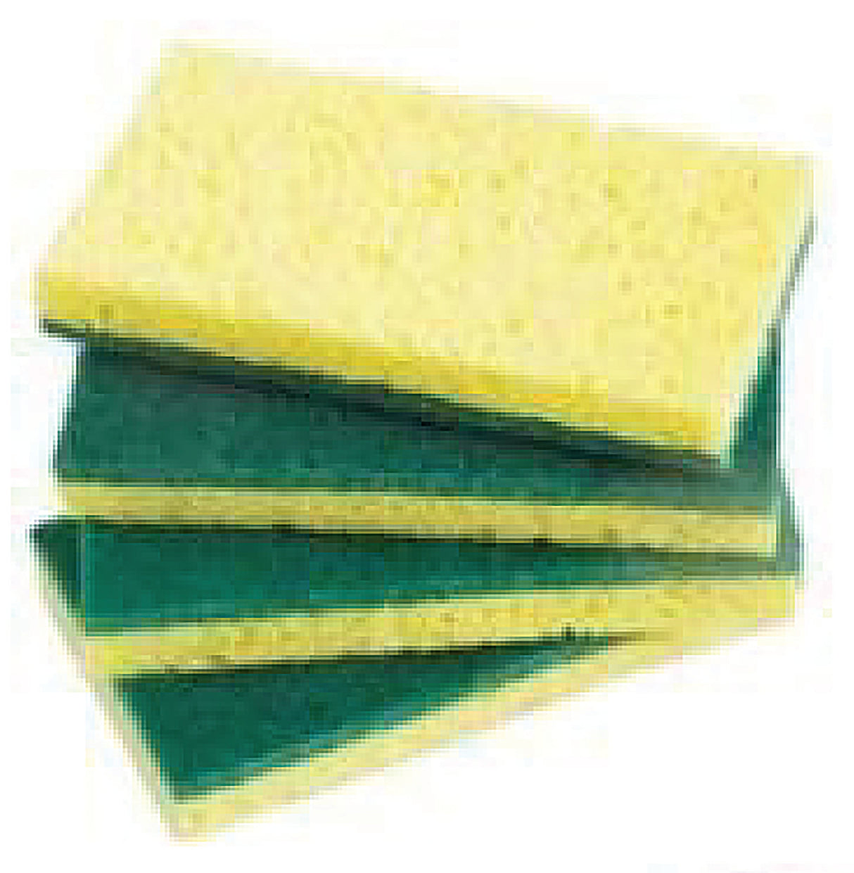 Sponges, Scrubber, Medium-Duty, Yellow & Green,20 - 1 EACH