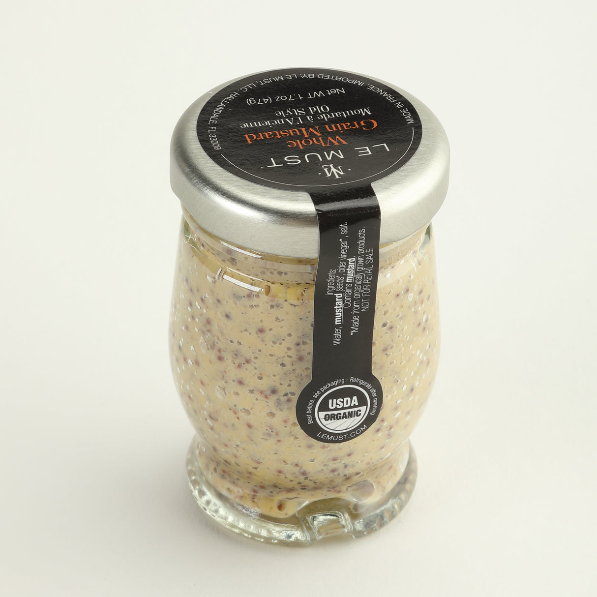 Mustard, Whole Grain, Room Service Glass Jars,48 - 1.7 OUNCE