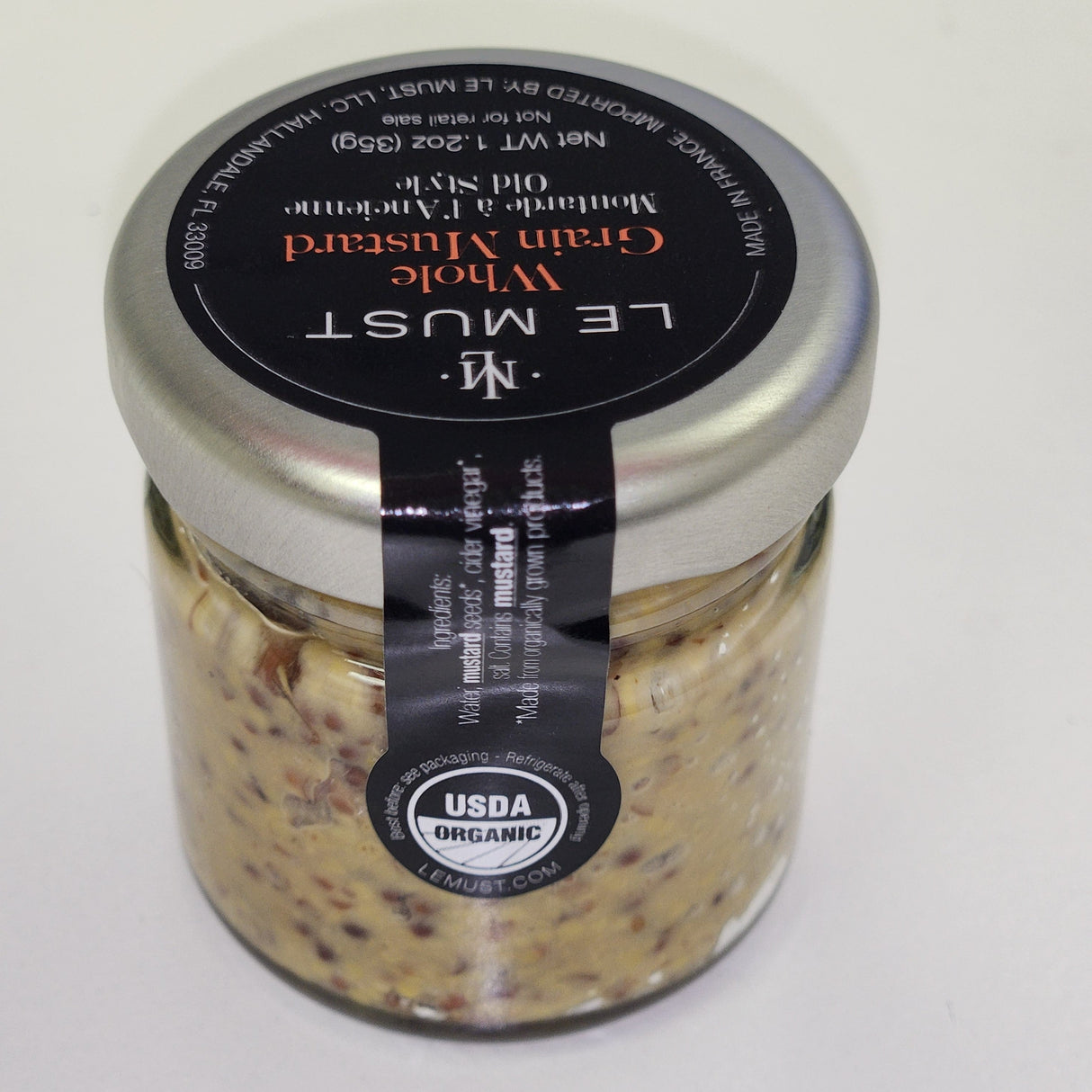 Mustard, Whole Grain, Room Service Glass Jars,60 - 1.2 OUNCE