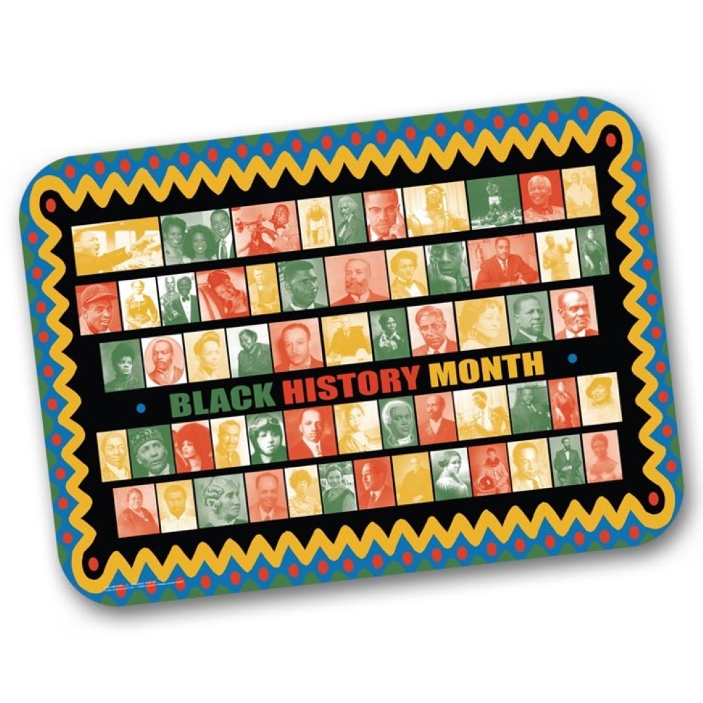 Placemats, 14 x 19 Inch, Paper, Black History Month, 1 Each,250 - 1 COUNT