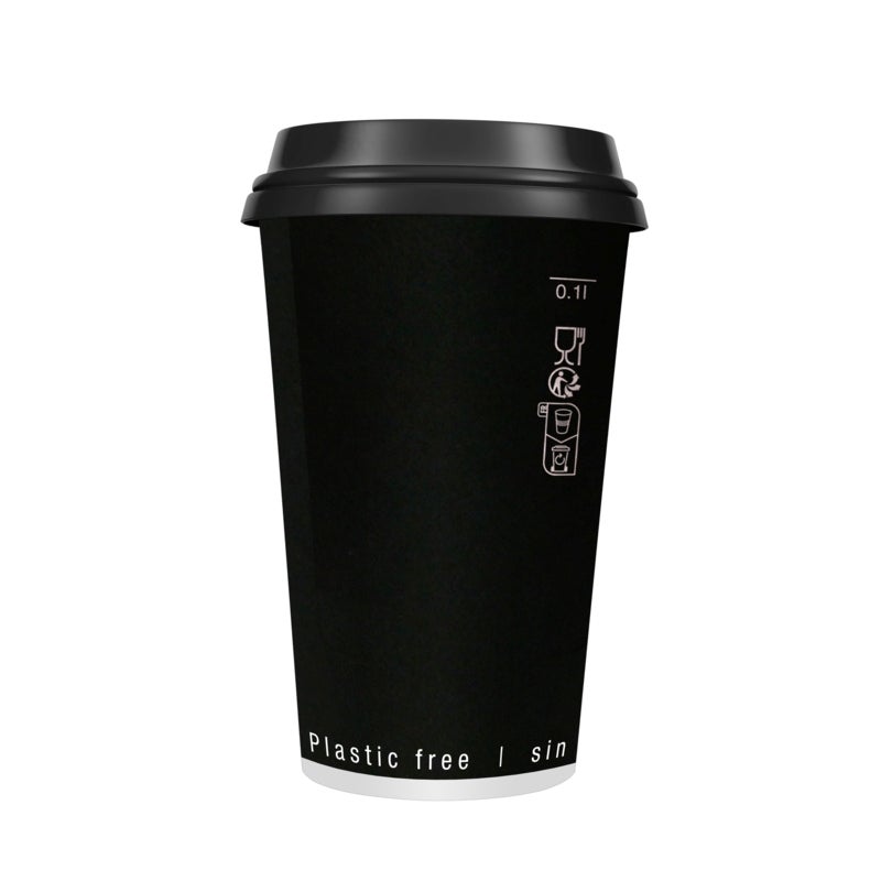 Cups, 16 Ounce, Paper, Black, Double-Wall,20 - 50 COUNT