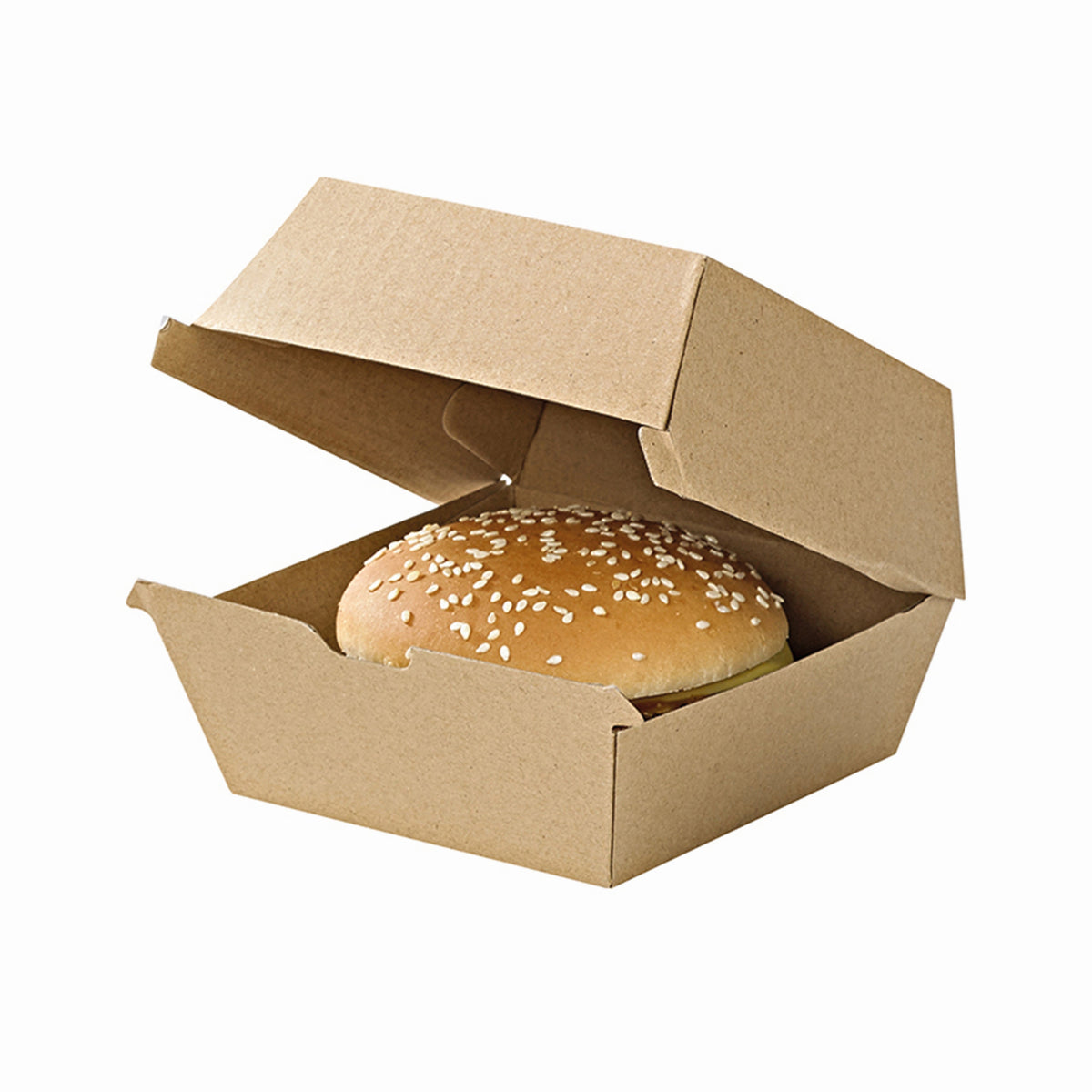 Boxes, Hamburger, 7 x 6.1 x 3.15 Inch, Kraft, Brown,5 - 50 COUNT