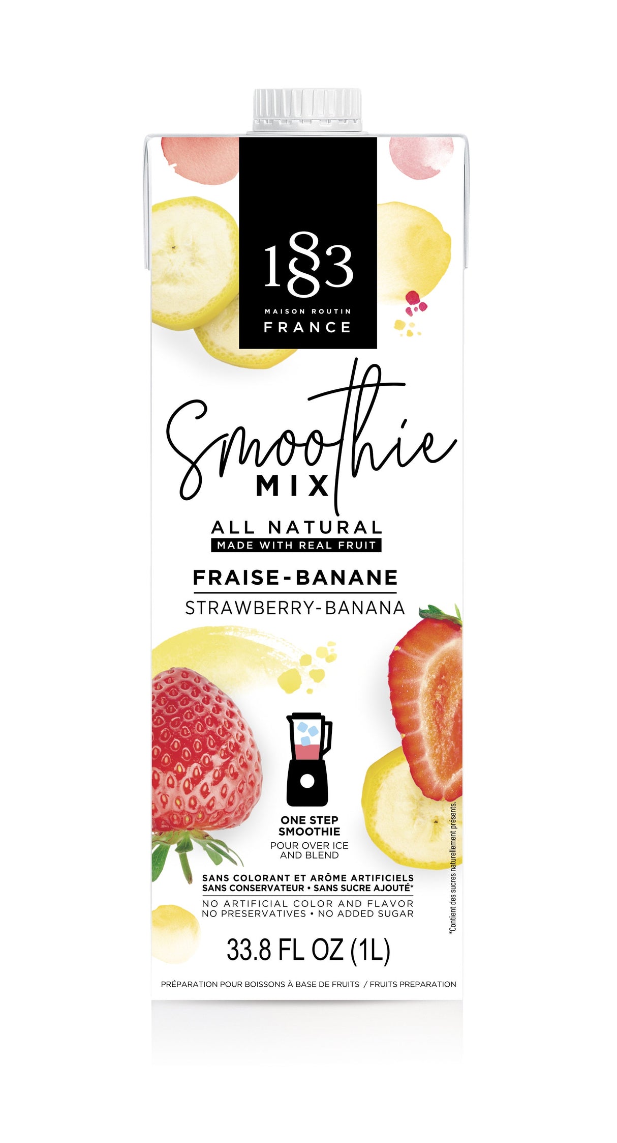 Smoothie Mixes, Strawberry & Banana,4 - 1 LITER