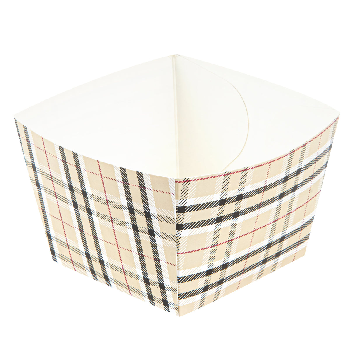 Boxes, Snack, Bio Tek 5.25 x 5.25 x 3.25 Inch, Paper, Plaid,200 - 1 EACH