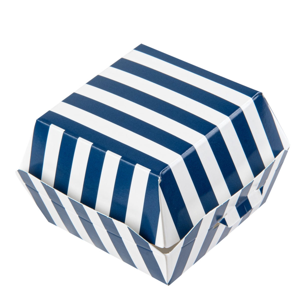 Boxes, Slider, 2.50 x 2.50 x 2 Inch, Paper, Blue & White Stripe,100 - 1 EACH