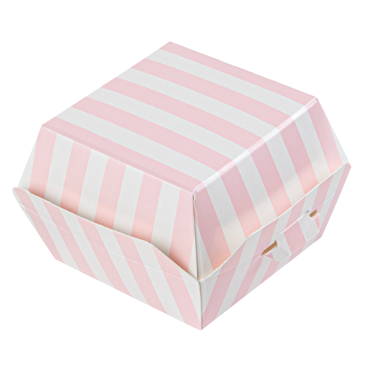 Boxes, Slider, 2.50 x 2.50 x 2 Inch, Paper, Pink & White Stripe,100 - 1 EACH